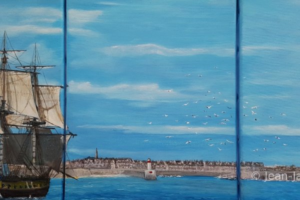 L'Hermione approche de Saint-Malo