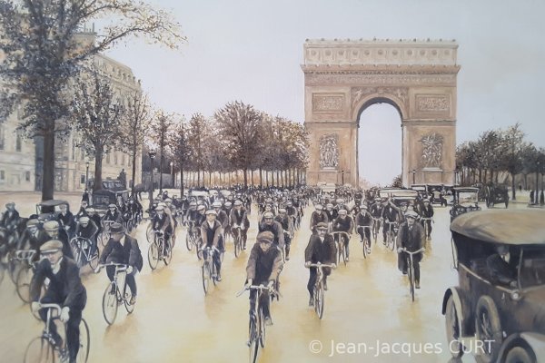 Les cyclistes  de l'arc de triomphe 