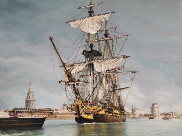 l'hermione quitte la rochelle