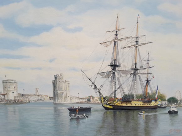 l'hermione sort de la rochelle