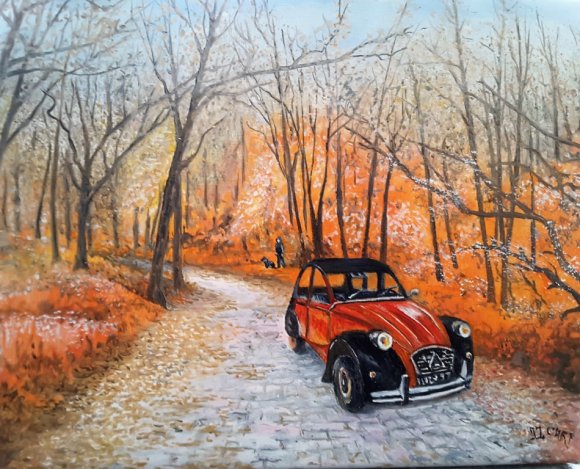 la  2cv en automne