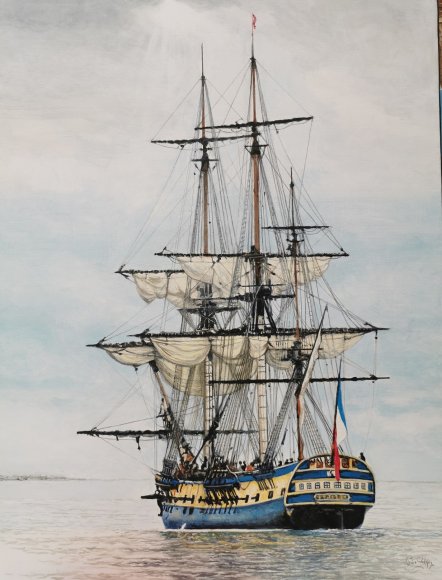 la belle Hermione en mer