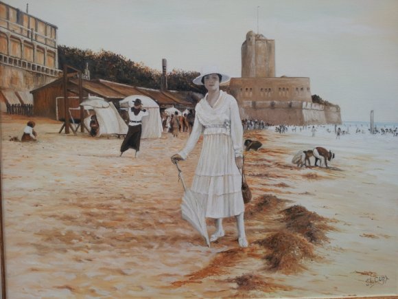 la dame de la plage