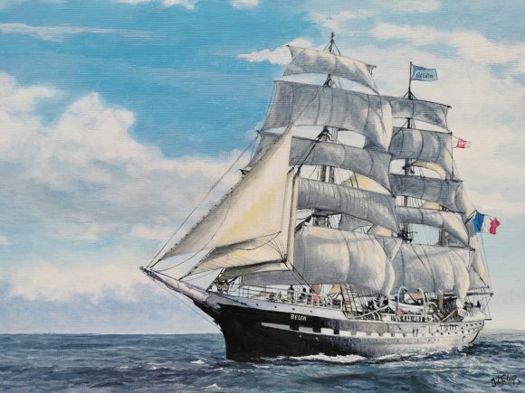 le Belem en mer