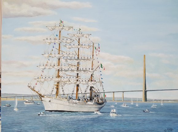 le CUAUTEMOC au pont de normandie