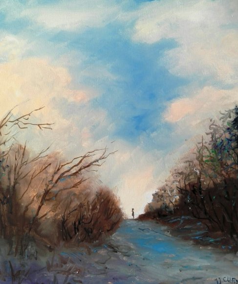 le chemin bleu