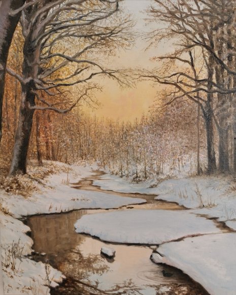 le ruisseau sous la neige