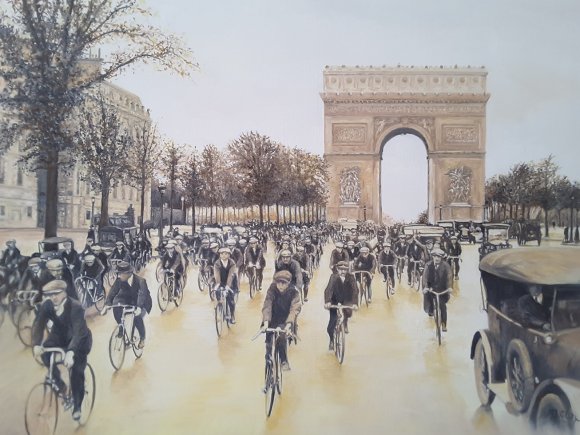 les cyclistes de l'arc de triomphe