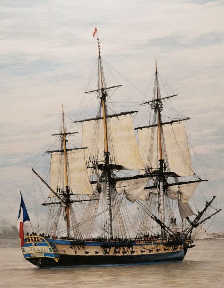 retour de l'Hermione à la Rochelle