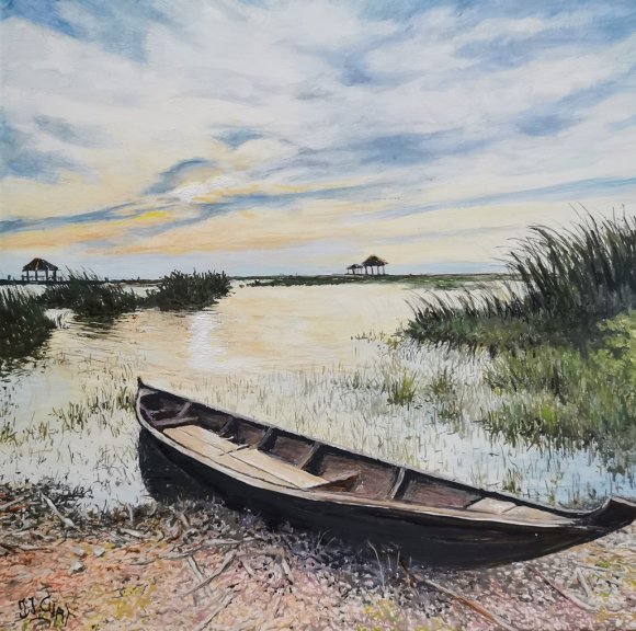 une barque à Arcachon