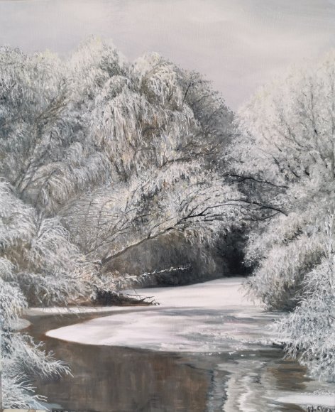 une riviere en hiver